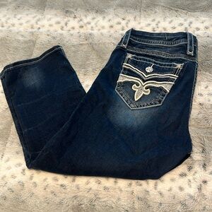 Rock revival cropped denim